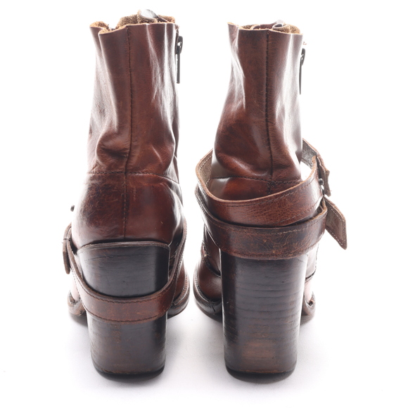 Freebird by Steven Women Leather BAMA Heeled Ankle Boots Booties Size 9 Brown - Picture 9 of 17